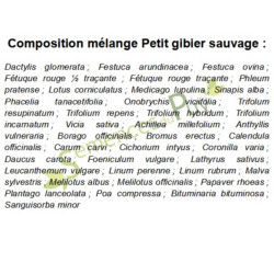 Composition mélange de fleurs sauvages PETIT GIBIER SAUVAGE - Semences du Puy
