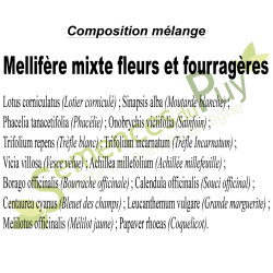 Composition 100% graines du mélange mellifère mixte : fleurs et fourragères - Semences du Puy